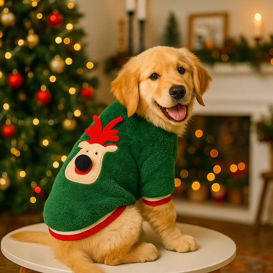 Hundepullover Weihnachten | Warmer Strickpullover für Hunde in festlichem Design