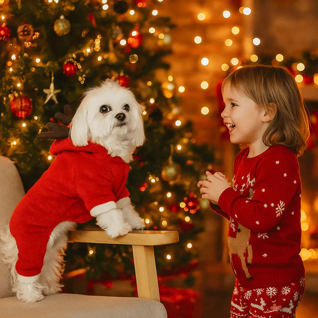 Hundepullover Weihnachten | Warmer Strickpullover für Hunde in festlichem Design