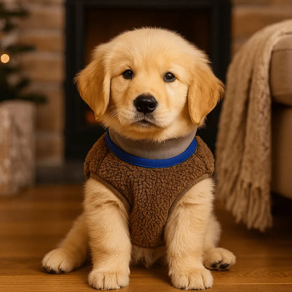 Hundemantel Winter | Warme Baumwolljacke mit Geschirr-Funktion & Rückentasche