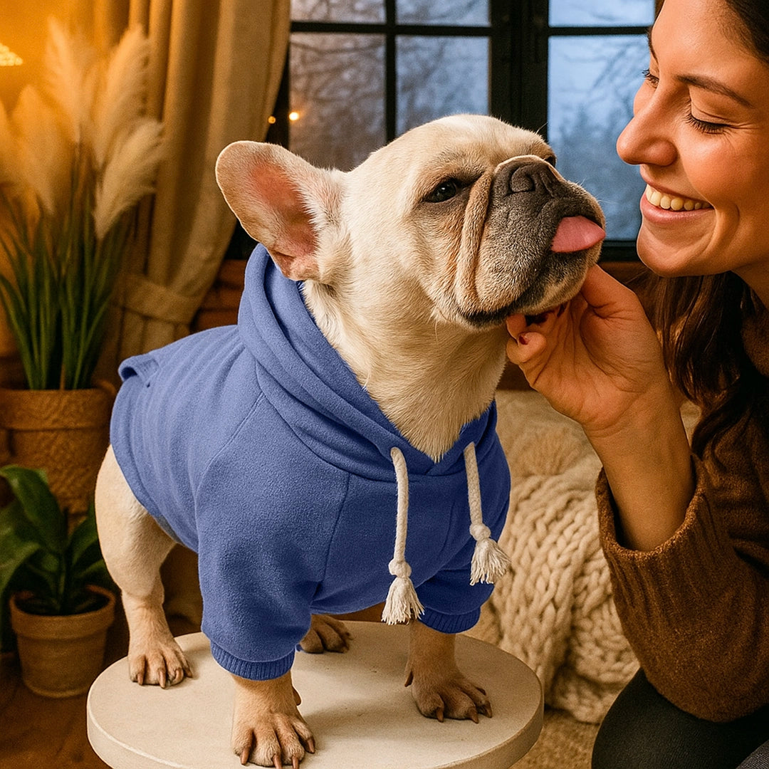 Hundemantel Fleece Hoodie | Warmer Hundepullover für kalte Tage