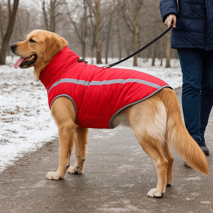 Manteau d'hiver pour chien | Chaud, déperlant & coupe-vent avec col roulé