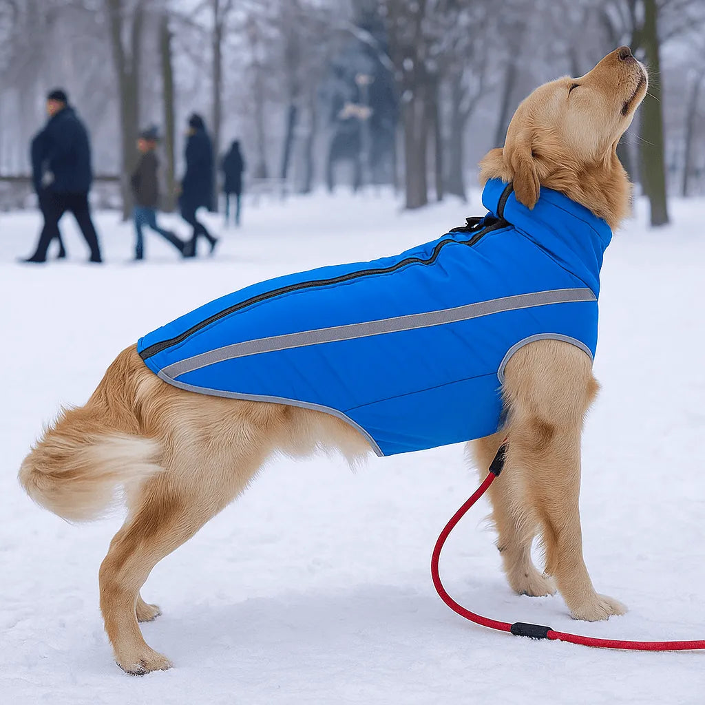 Hundemantel Winter | Winddichte Fleece-Jacke für große Hunde