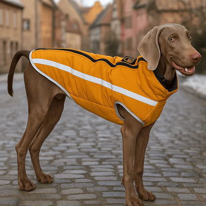 Manteau d'hiver pour chien | Chaud, déperlant & coupe-vent avec col roulé