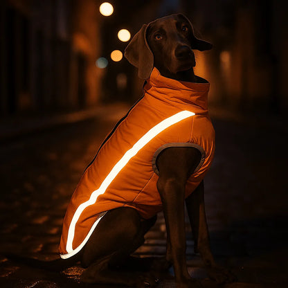 Manteau d'hiver pour chien | Chaud, déperlant & coupe-vent avec col roulé
