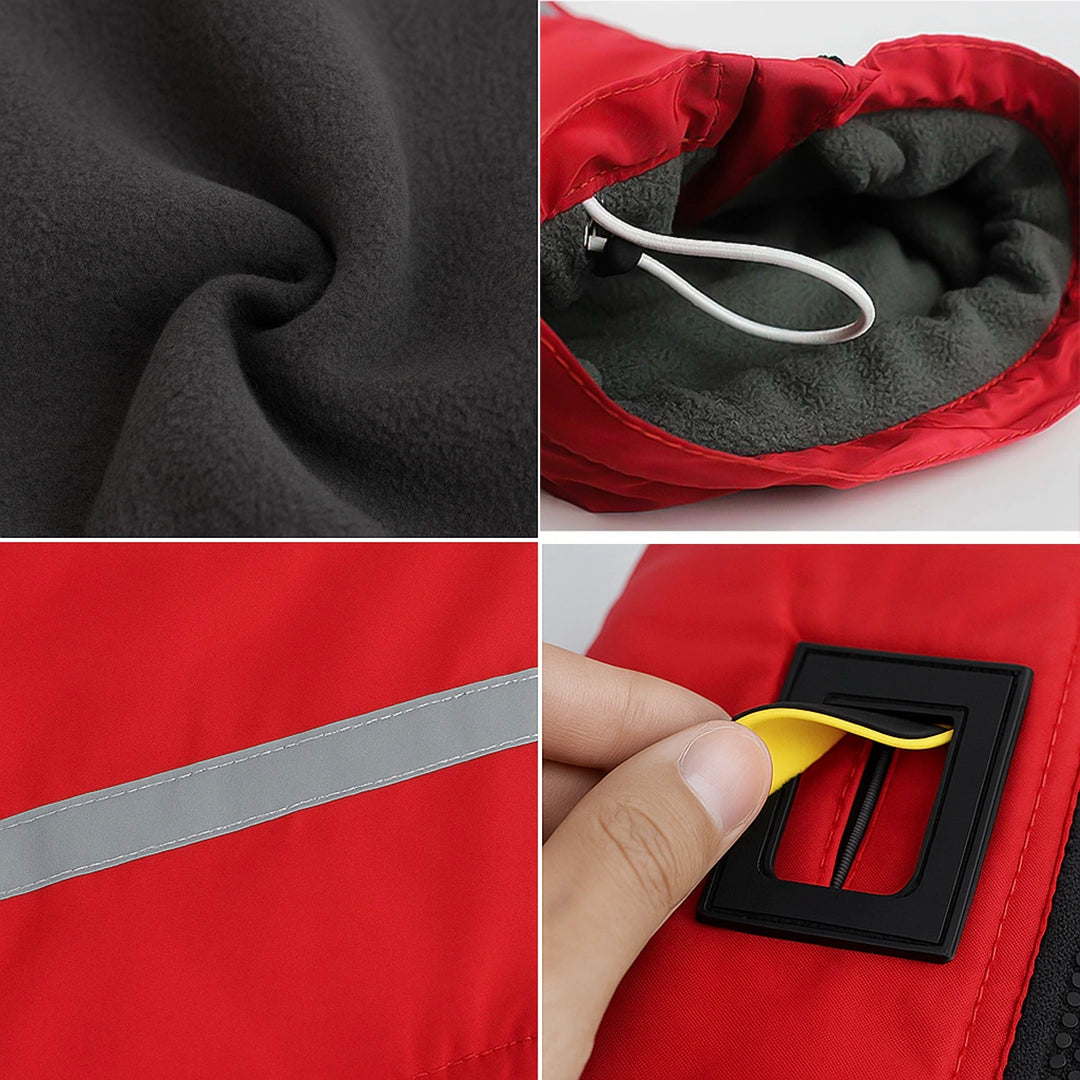 Hundemantel Winter | Winddichte Fleece-Jacke für große Hunde