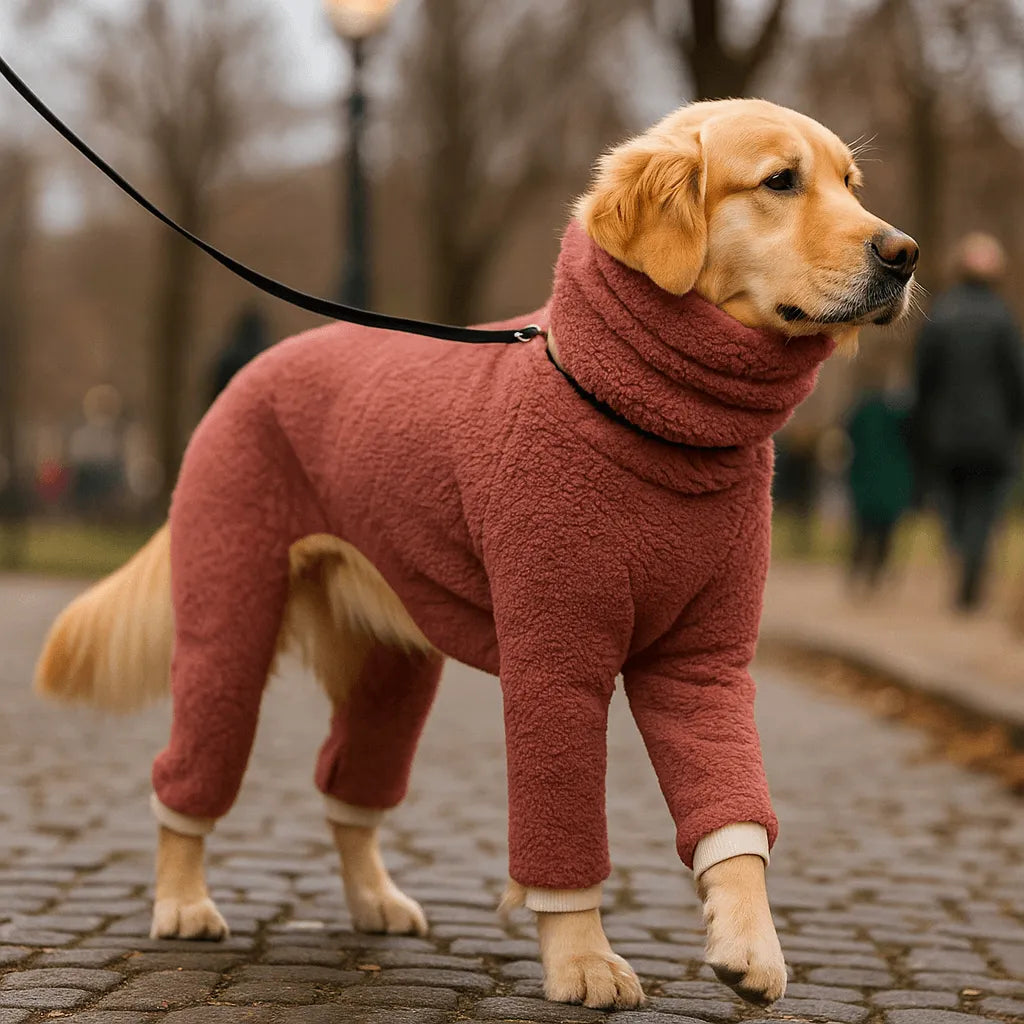 Hundemantel Fleece Wendejacke | Reversibler Wintermantel für Hunde