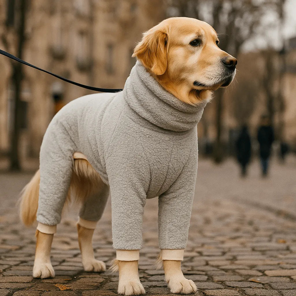 Hundemantel Fleece Wendejacke | Reversibler Wintermantel für Hunde