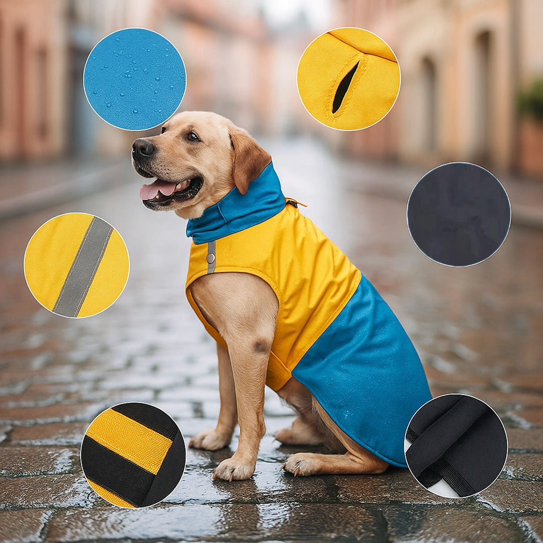 Hundemantel Reflektierend | Colorblock Wasserdichte Hundejacke