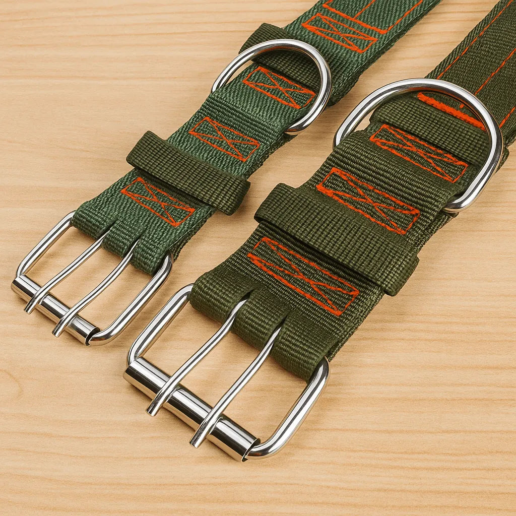 Hundehalsband für Große Hunde | Verstellbares Nylonhalsband mit Metallverschluss