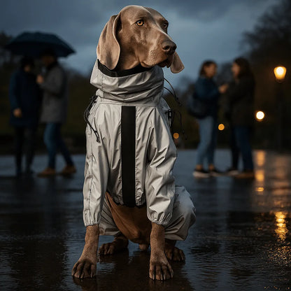 Hundemantel wasserdicht | reflektierender Regenmantel für Hunde
