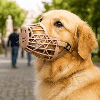 Maulkorb Hund | Verstellbarer & Atmungsaktiver Hundemaulkorb | Anti-Bell- & Beißschutz