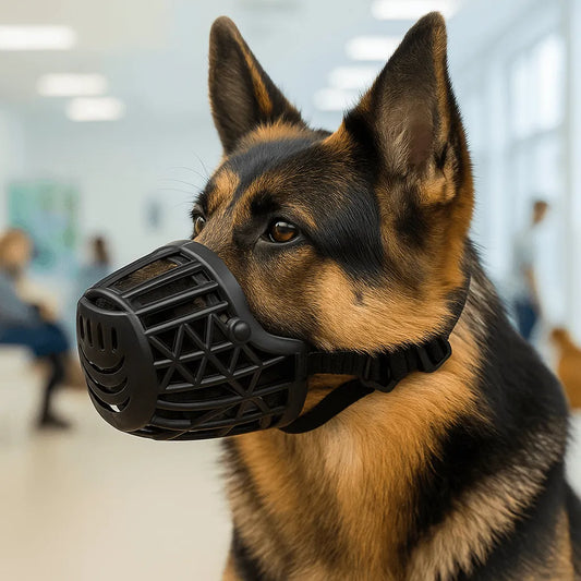 Maulkorb Hund | Verstellbarer & Atmungsaktiver Hundemaulkorb | Anti-Bell- & Beißschutz