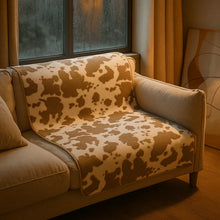 Cat Sofa Cover with Cow Print | Cozy Protection & Warmth in Winter