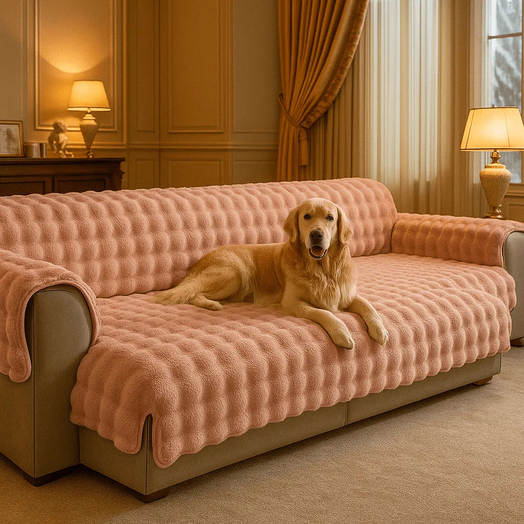 Luxus Sofabezug für Hundebesitzer | Schutz & Wärme im stilvollen Design