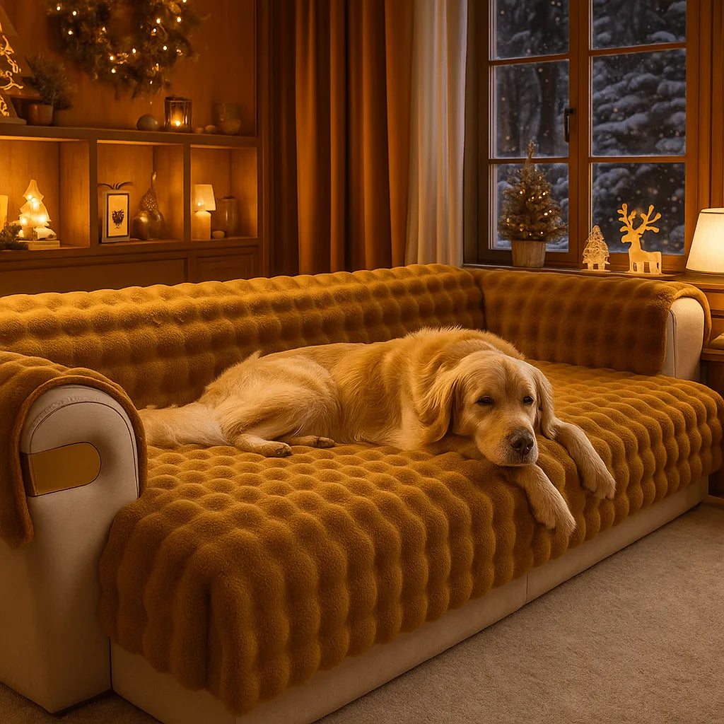 Luxus Sofabezug für Hundebesitzer | Schutz & Wärme im stilvollen Design