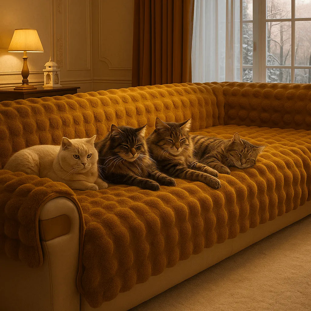 Luxus Sofabezug für Katzenbesitzer | Schutz & Wärme im eleganten Design