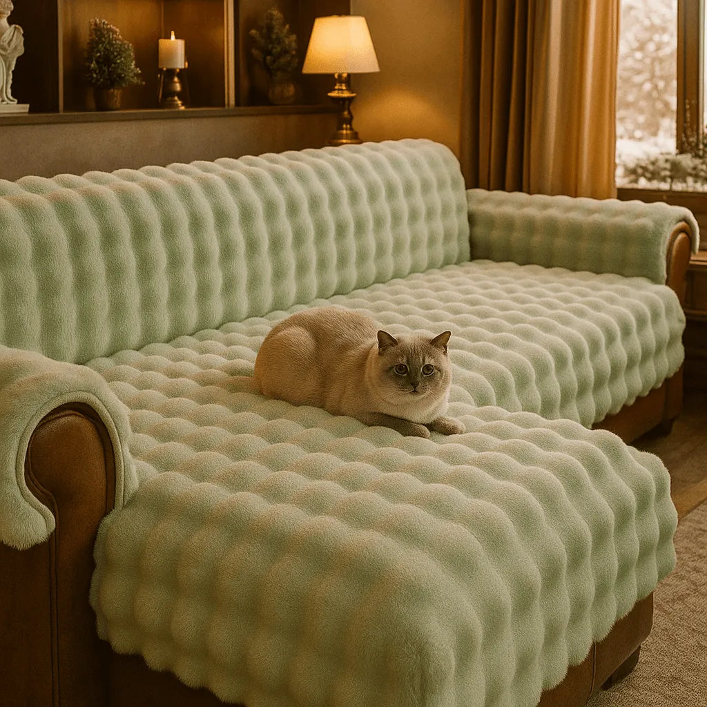 Luxus Sofabezug für Katzenbesitzer | Schutz & Wärme im eleganten Design