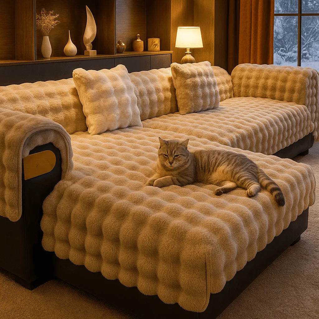 Luxus Sofabezug für Katzenbesitzer | Schutz & Wärme im eleganten Design