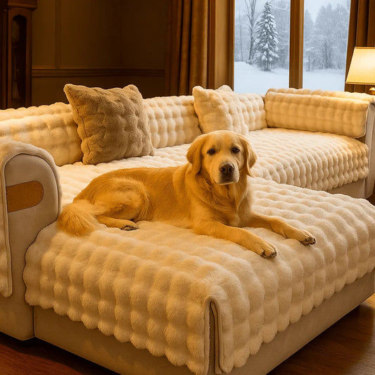 Luxus Sofabezug für Hundebesitzer | Schutz & Wärme im stilvollen Design