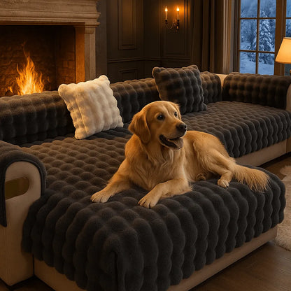 Luxus Sofabezug für Hundebesitzer | Schutz & Wärme im stilvollen Design
