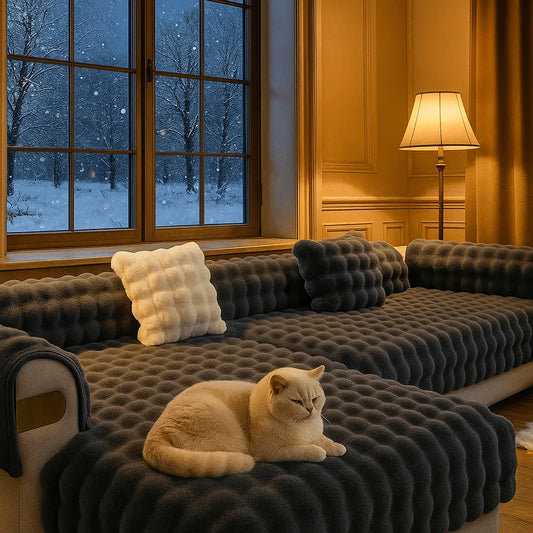 Luxus Sofabezug für Katzenbesitzer | Schutz & Wärme im eleganten Design