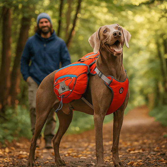 Hundegeschirr mit Rucksack | wasserfest & ideal für Outdoor
