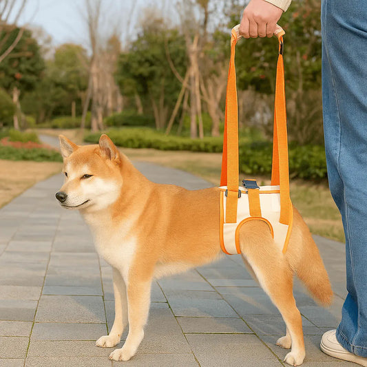 Hundetragehilfe Hinterbein | verstellbarer Hebegurt für ältere Hunde