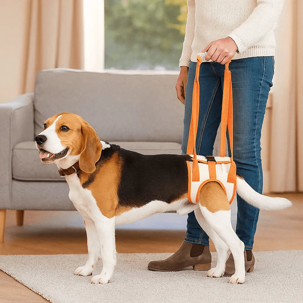 Hundetragehilfe Hinterbein | verstellbarer Hebegurt für ältere Hunde