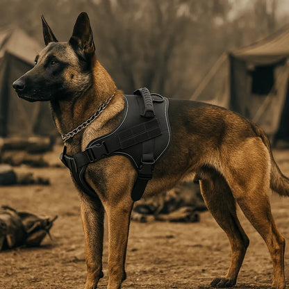 Hundegeschirr Taktisch mit Griff | Robust, Verstellbar & Reflektierend