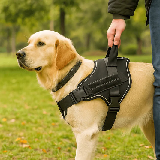 Hundegeschirr Taktisch mit Griff | Robust, Verstellbar & Reflektierend