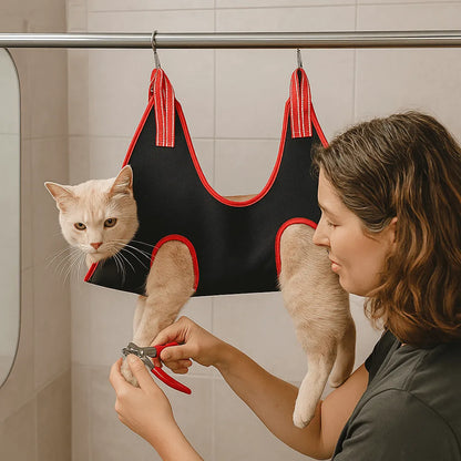 Katzenpflege Hängematte | Entspannte Fell- & Krallenpflege für Katzen