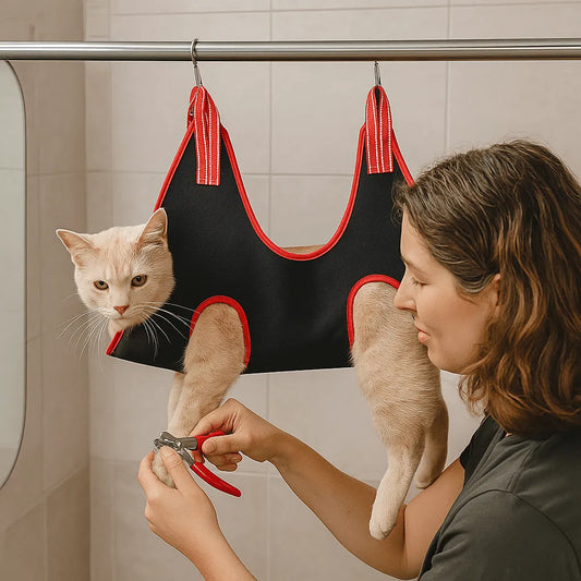 Katzenpflege Hängematte | Entspannte Fell- & Krallenpflege für Katzen