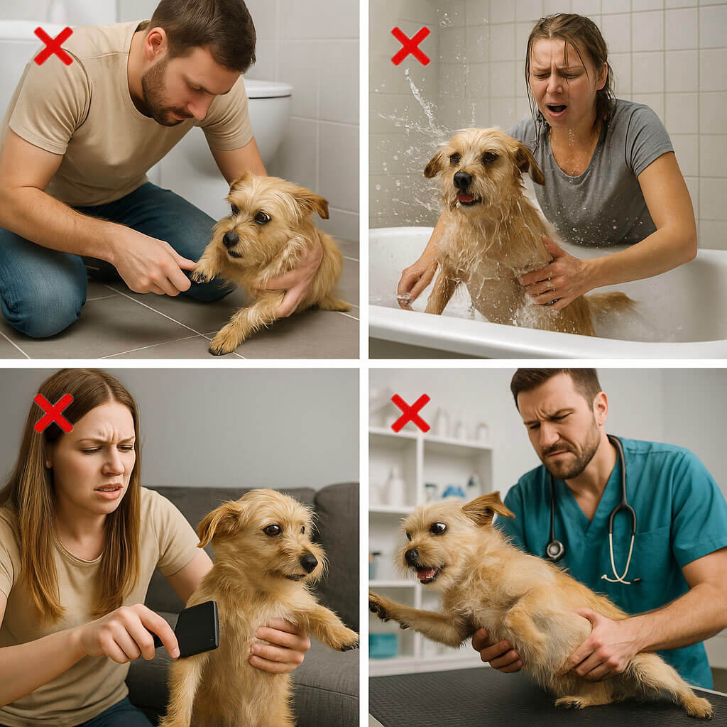Hundepflege Hängematte | Komfortable Hilfe beim Krallenschneiden & Bürsten