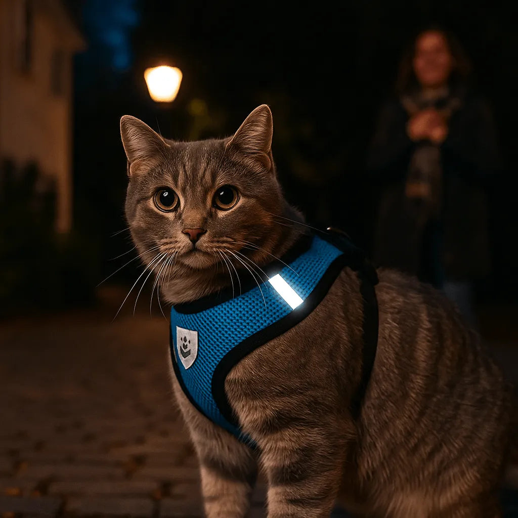 Atmungsaktives Katzengeschirr mit Leine | Komfort & Sicherheit