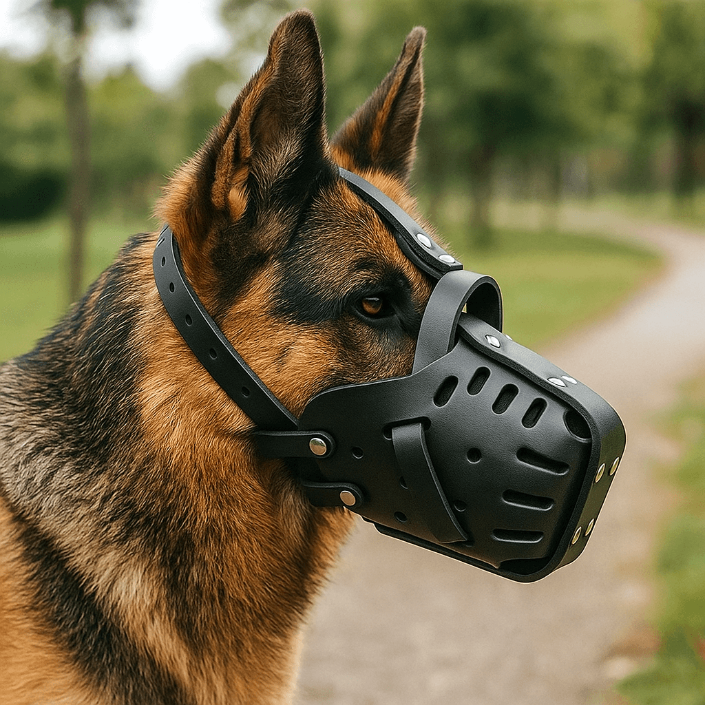 Leder Maulkorb für Hunde | verstellbar, robust & atmungsaktiv