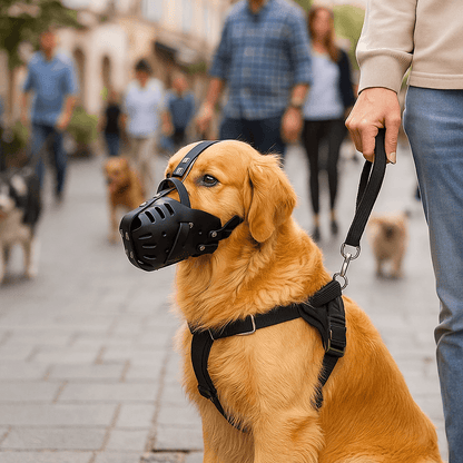Leder Maulkorb für Hunde | verstellbar, robust & atmungsaktiv