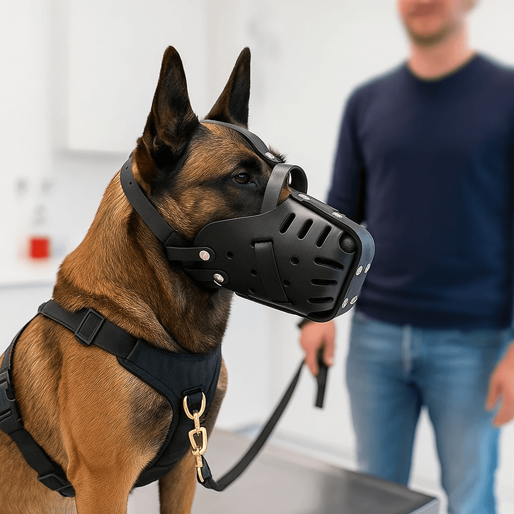 Leder Maulkorb für Hunde | verstellbar, robust & atmungsaktiv