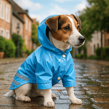 Hundemantel wasserdicht & reflektierend | leichter Regenmantel