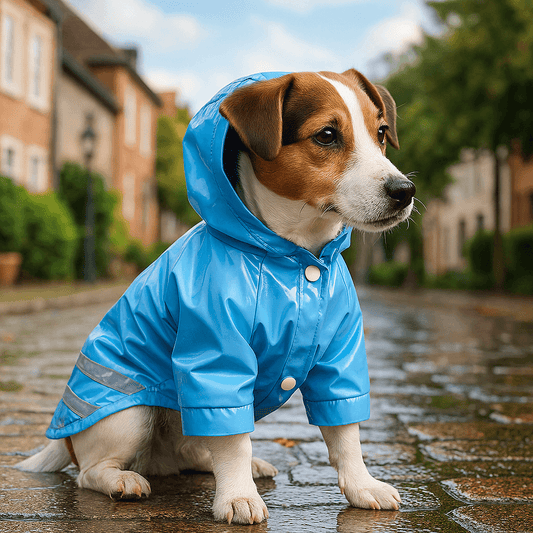 Hundemantel wasserdicht & reflektierend | leichter Regenmantel