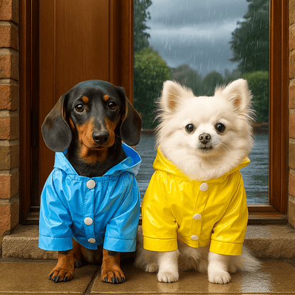 Hundemantel wasserdicht & reflektierend | leichter Regenmantel