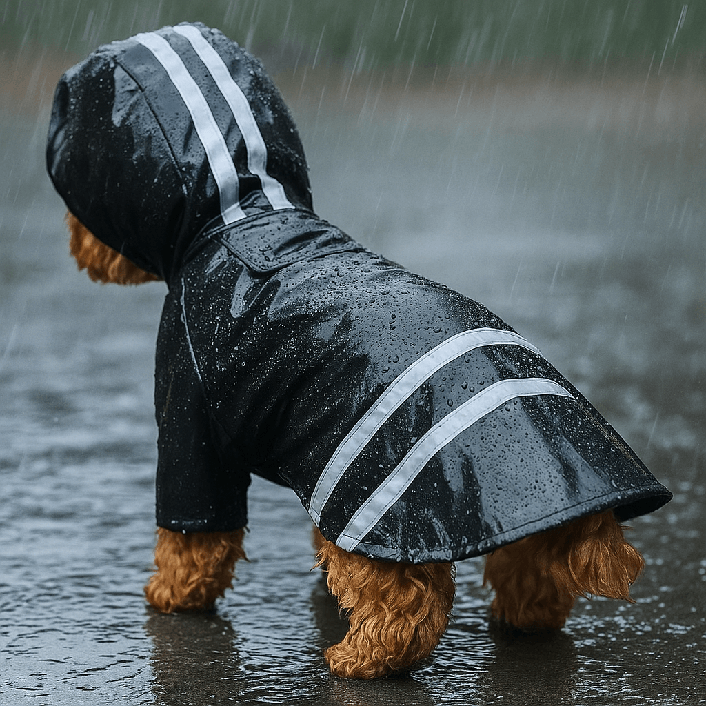 Hundemantel wasserdicht & reflektierend | leichter Regenmantel