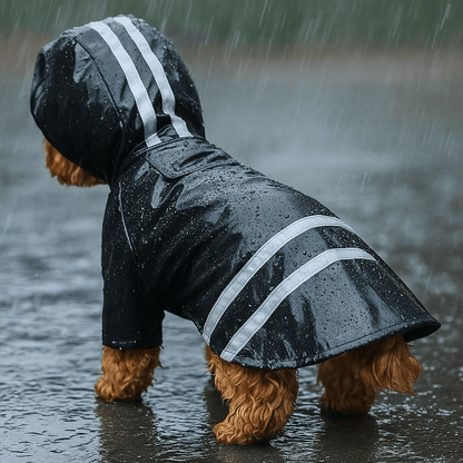 Hundemantel wasserdicht & reflektierend | leichter Regenmantel