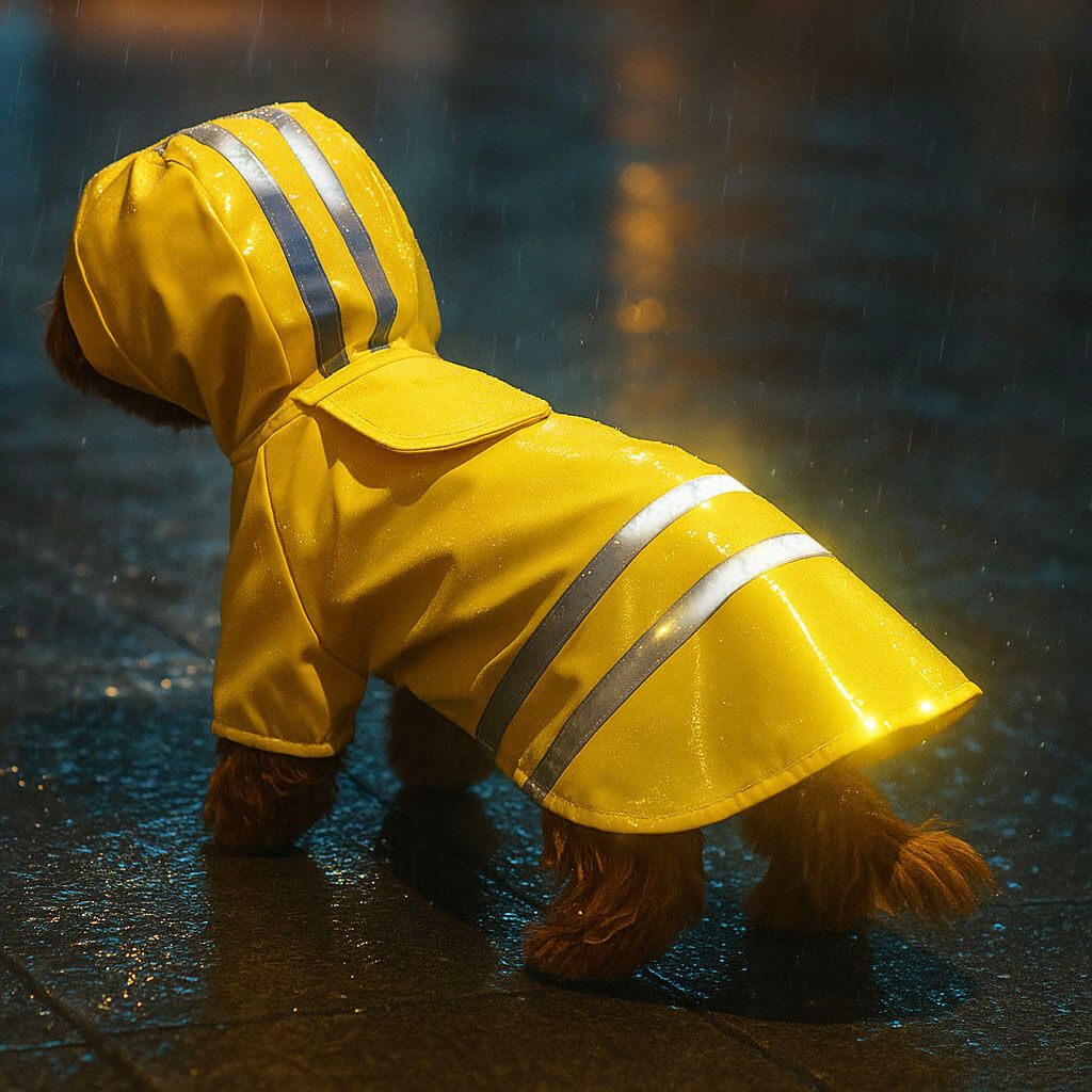 Hundemantel wasserdicht & reflektierend | leichter Regenmantel