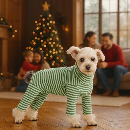 Hundemantel | Pullover mit Streifen, warmer Jumpsuit für Winter