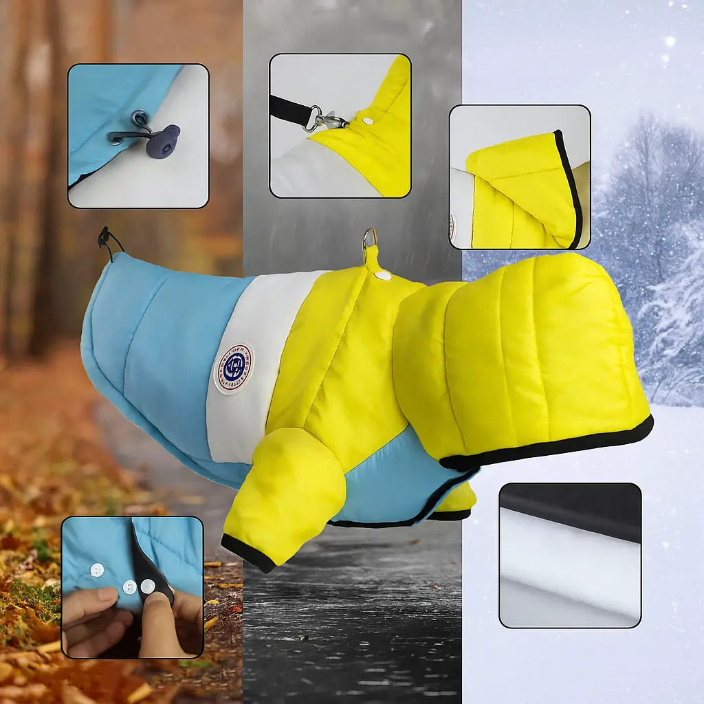 Hundemantel mit Kapuze | wasserfest, winddicht & warm im Winter