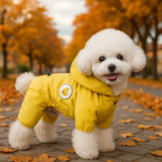 Hundemantel winddicht | warmer Winter Overall für kleine Hunde