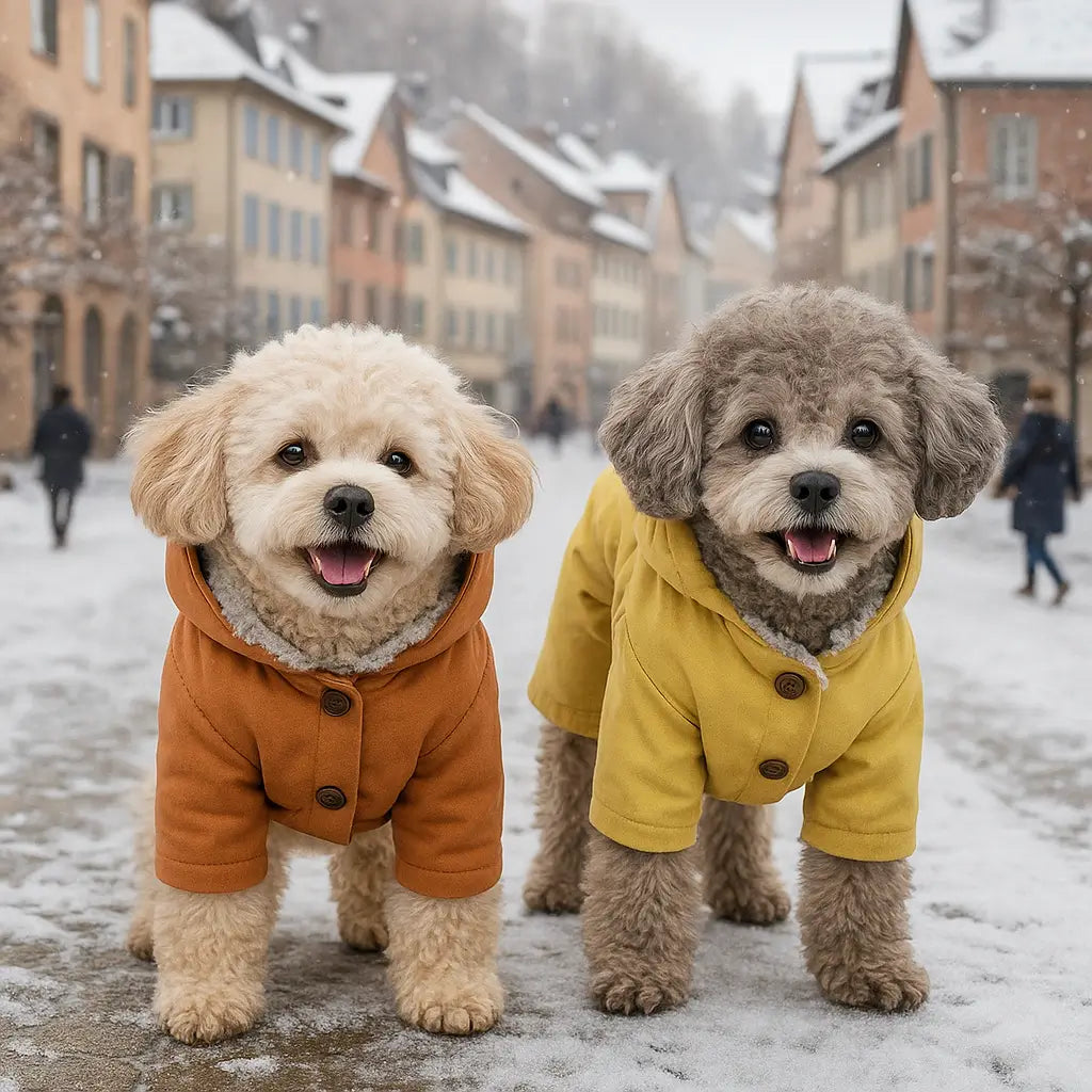 Hundemantel winddicht | warmer Winter Overall für kleine Hunde