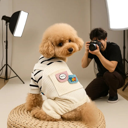 Hundemantel | Hundebekleidung Weiß, Jumpsuit für kleine Hunde