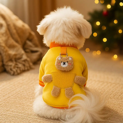 Hundemantel | Warmer Hundepullover mit Bärenmotiv, Süß & Gemütlich