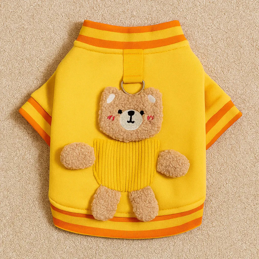 Hundemantel | Warmer Hundepullover mit Bärenmotiv, Süß & Gemütlich